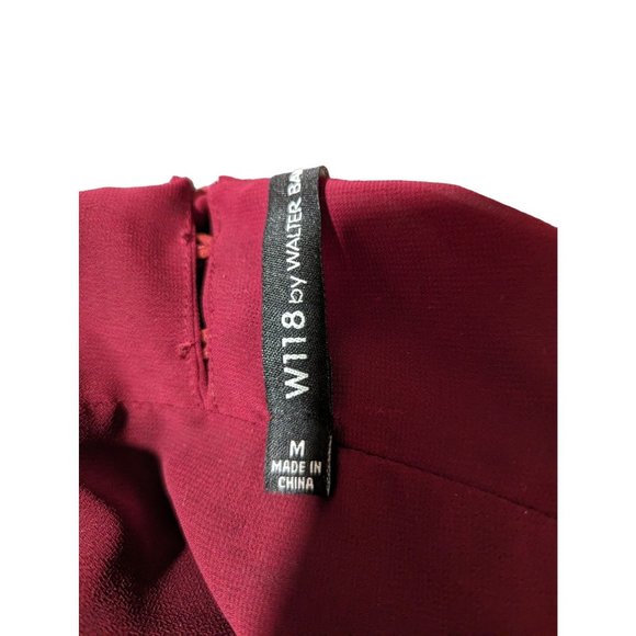 W118 by Walter Baker Dress Office Wear Maroon top gray wool blend skirt sz M - Picture 7 of 10